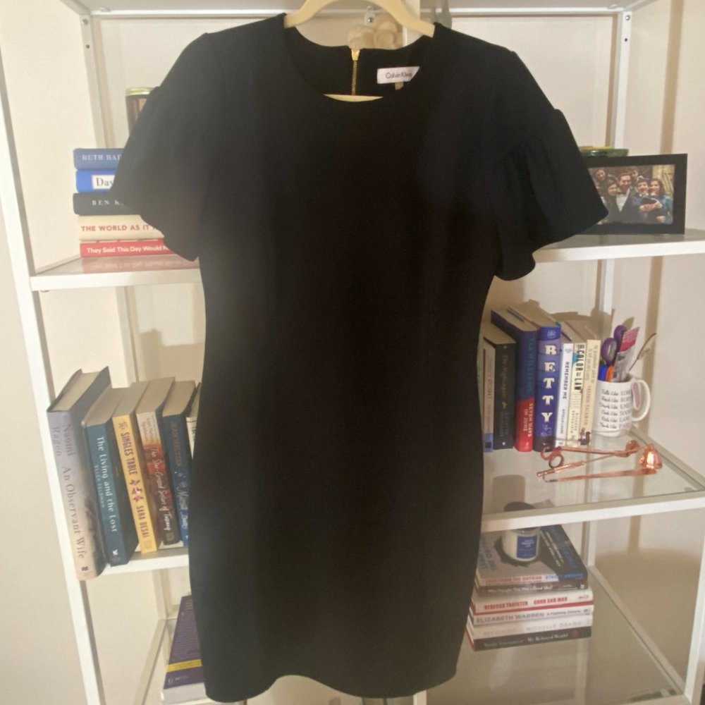 Calvin Klein Flutter Sleeve Dress NWOT